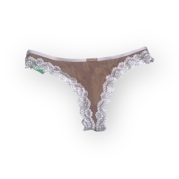 new Honeydew Intimates ❤︎︎ Emily Sheer Micro Lace Trim Thong Panty ❤︎︎ Suntan M - Picture 2 of 16